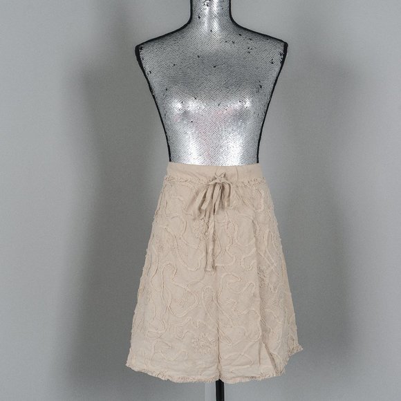 NWT Max Studio Linen ribbon skirt